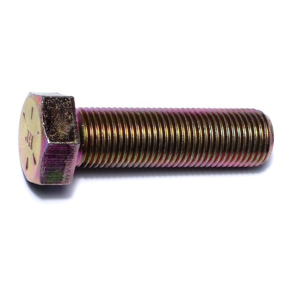 Midwest Fastener Grade 8, 9/16"-18 Hex Head Cap Screw, Zinc Yellow Steel, 2 in L, 4 PK 65505 - main
